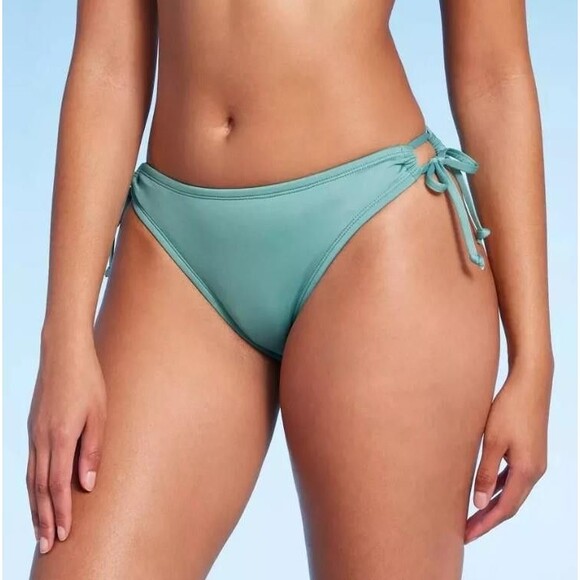 Shade & Shore Other - NEW NWT Bluish Green Sz XL / 16 Low Rise Side Tie Bikini Bottoms SHADE & SHORE